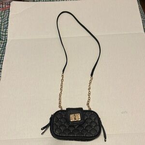 Bebe Women’s Crossbody Shoulder Bag/Purse Small Faux Leather Quilted and Studded